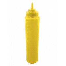 Бутылка для соусов с мерной шкалой 950 мл желтая