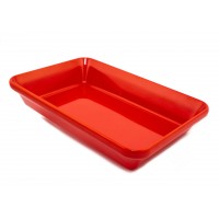Блюдо для выкладки продуктов из меламина 300х190х55 мм красное