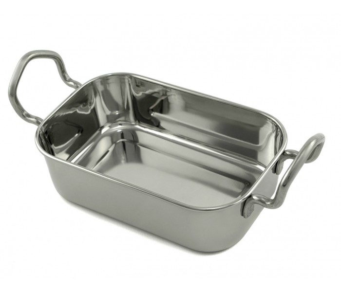 Прямоугольная форма с ручками из нержавеющей стали 140х90 мм