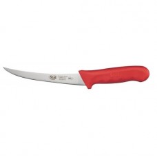 Нож обвалочный изогнутый STAL L15cm Winco KWP-60R красная пластиковая ручка