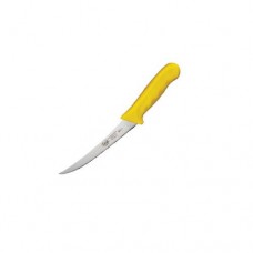 Нож обвалочный изогнутый STAL L15cm Winco KWP-60Y желтая пластиковая ручка