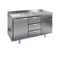 Холодильний стіл 220 л Tehma 1 двері + 3 ящики 1400х600х850