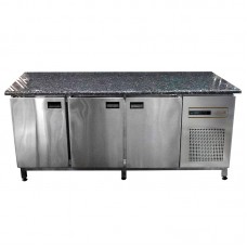 Холодильний стіл Tehma 3 двері з гранітною стільницею 420 л