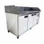 Додаткове фото №2 - Холодильний стіл Tehma 3 двері з гранітною стільницею / 3 борти h200mm 420 л