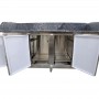 Додаткове фото №7 - Холодильний стіл Tehma 3 двері з гранітною стільницею / 3 борти h200mm 420 л