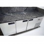 Додаткове фото №8 - Холодильний стіл Tehma 3 двері з гранітною стільницею / 3 борти h200mm 420 л
