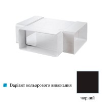 Трійник Пластивент 60x204 чорний Вентс 838