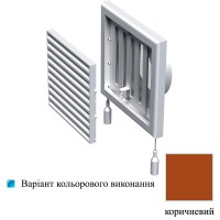 Решетка вентиляционная пластиковая Вентс МВ 100 ВРс коричневая